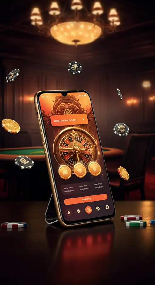 Interface mobile du Cresus Casino affichant une sélection de jeux optimisés pour les smartphones, avec des temps de chargement rapides.